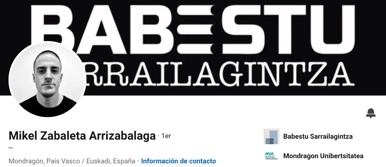 Mikel Zabaleta Arrizabalaga, autónomo en Babestu, Arrasate-Mondragón